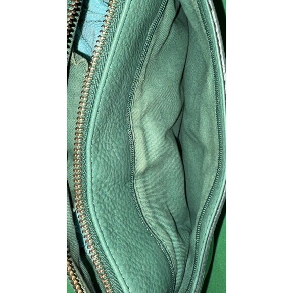 FOSSIL No. 1954 Leather Shoulder Handbag Purse Pebbled Green Medium Crossbody - Picture 9 of 16